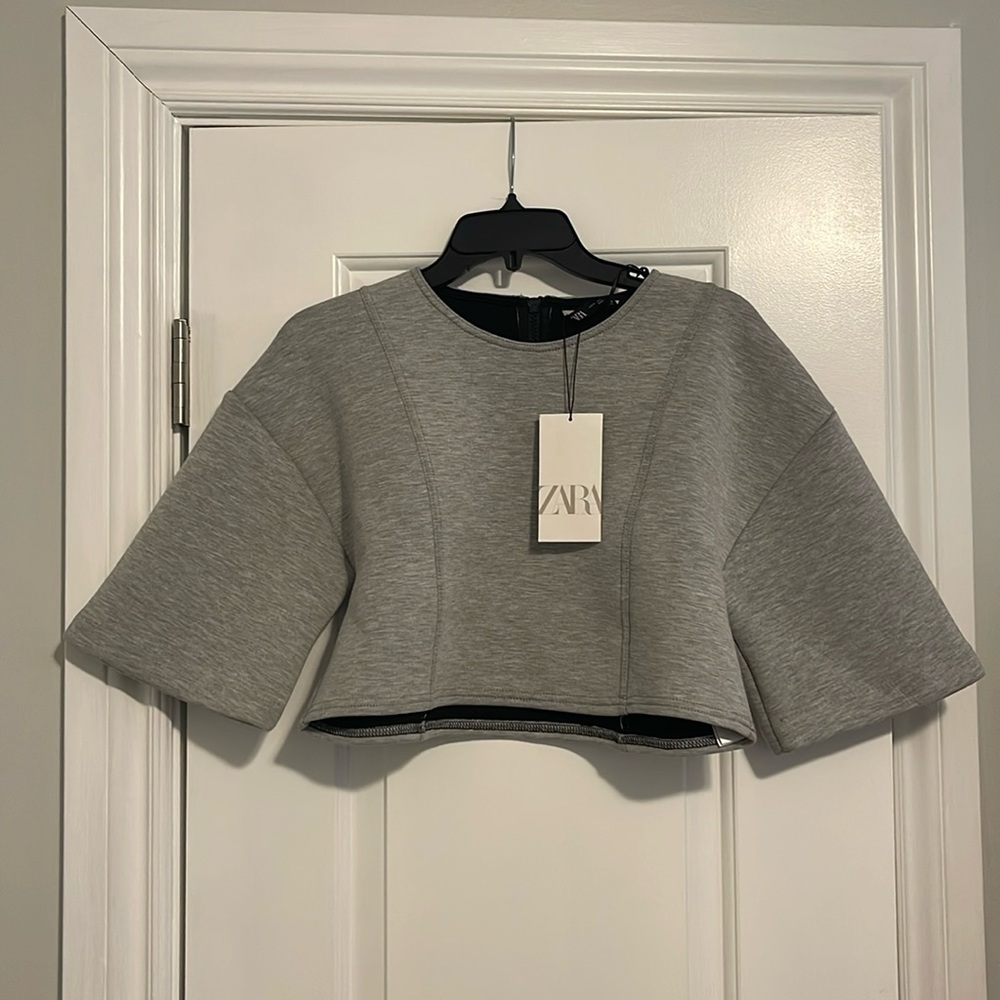 Gray Zara top